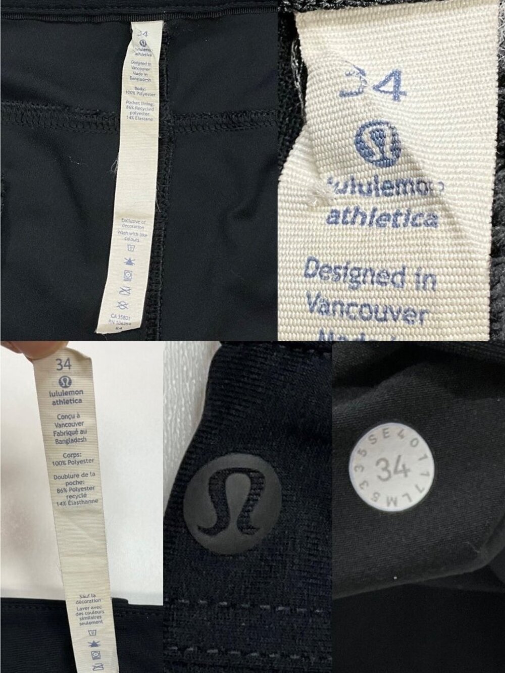 Lululemon Mens ABC Pant Classic 34 Black Zip Fly Travel - Picture 5 of 16